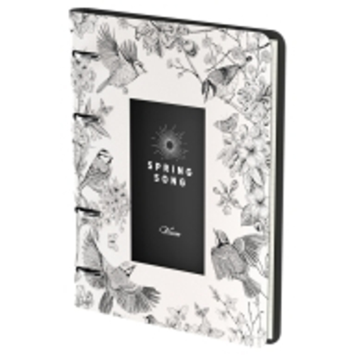 Тетрадь на кольцах А5, 80л. ЛАЙТ, кожзам, Greenwich Line "Spring song", тон. блок Nr4A5_56548