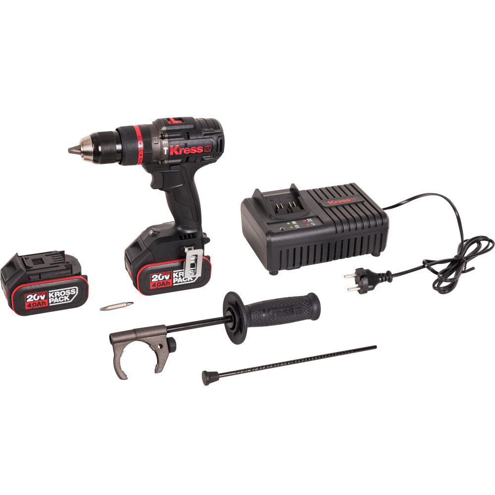 Дрель аккумуляторная KRESS KUC35 20V 4Ах2 ЗУ 6А кейс