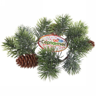 Венок хвойный новогодний «Золотистый лес» , 20 см