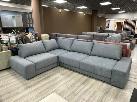 Диван угловой Престиж серый
