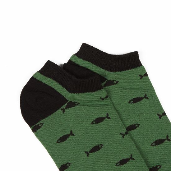 Носки ЗАПОРОЖЕЦ Рыбки короткие (Зеленый (Зеленый), O/S)
