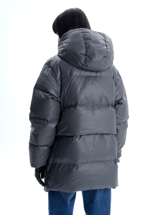 Пуховик "Ice, baby" серый