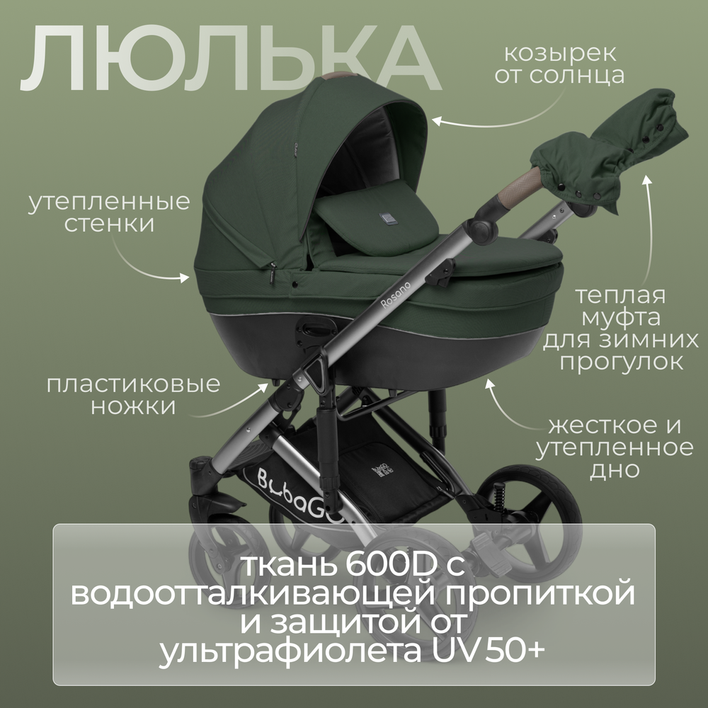 Модульная коляска BubaGO Rosano 3в1