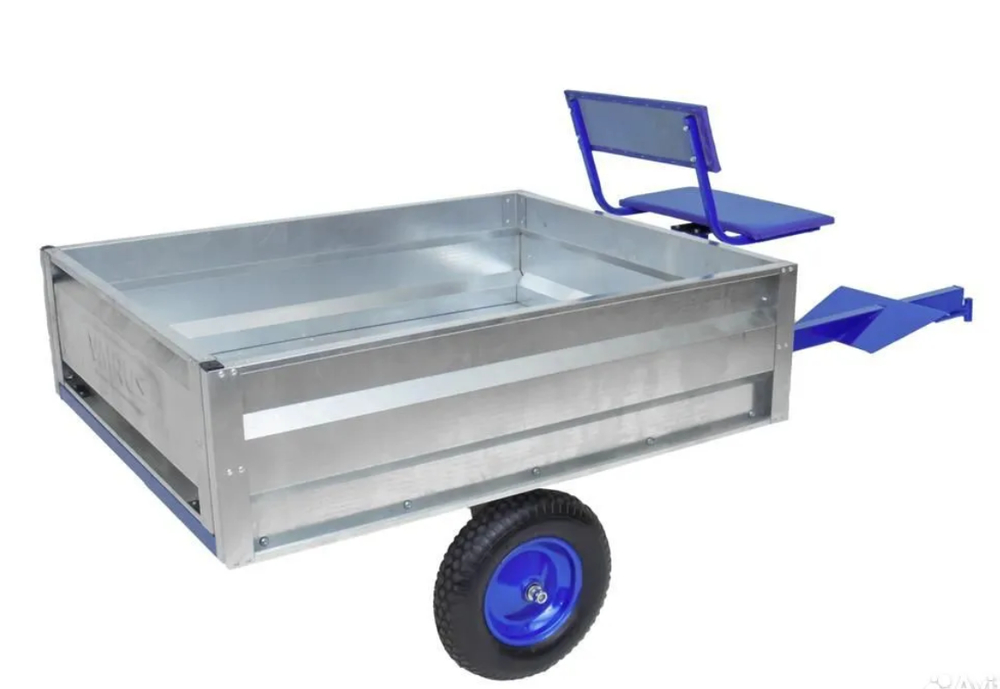 Телега Valrus ТПЦ 300 к мотоблоку, оцинкованная