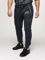 Спорт-брюки Варгградъ мужские тёмно-серые "Звезда с крыльями" с начёсом