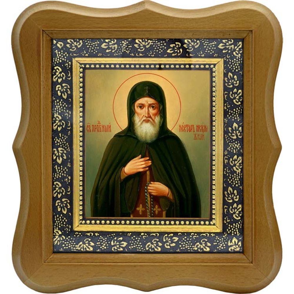 Нестор Печерский, Некнижный преподобный. Икона на холсте.