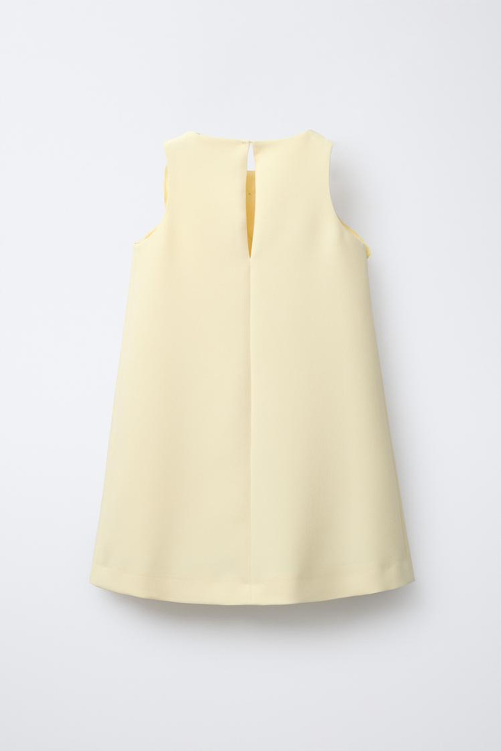 ZARA ПЛАТЬЕ С КОНТРАСТНЫМ ЦВЕТКОМ, ПАСТЕЛЬНО-ЖЕЛТЫЙ