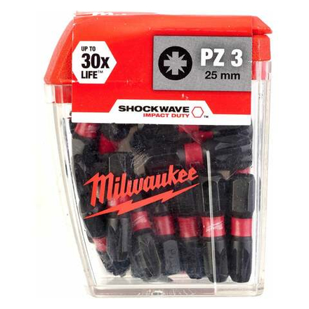 Насадка Milwaukee SHOCKWAVE (PZ3, 25 мм, 25 шт.) 4932430869