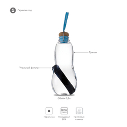 Экобутылка Black+Blum, Eau Good, 800 мл, голубая
