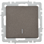 BRITE Выключатель 1-клавишный с индикацией 10А ВС10-1-1-БрТБ темная бронза IEK