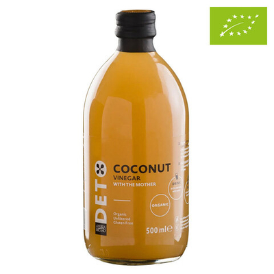 Уксус кокосовый органический нефильтрованный, "Deto Andrea Milano", 500 мл