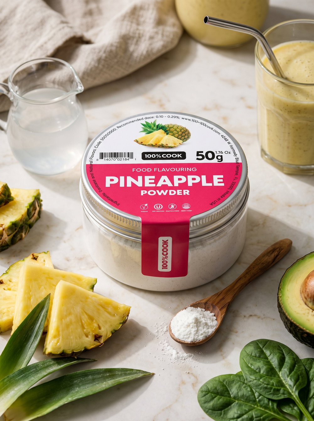 Ананас Ароматизатор пищевой (порошок), 100%COOK, 50 г
