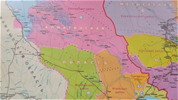 Карта Алматинской и Жетысуйской области РК .2023 г. 100 х 150 см настенная