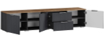 ТВ-тумба Салерно 1 (МДФ) SF-019 Графит Серый графит 0162 РЕ 197*42*43 см, Серый   Фиеста