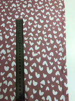 штапель принт геометрия белая на розовом