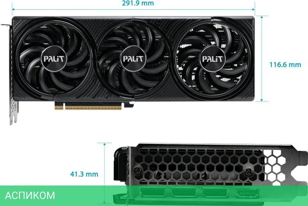 Видеокарта Palit GeForce RTX 5070 Infinity 3 OC 12GB GDDR7 (NE75070S19K9-GB2050S)