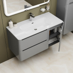 Тумба с умывальником IDDIS Edifice, подвесная, 100 см, светло-серый, EDI10L0i95K