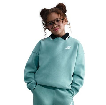 Кофта для девочки теннисная Nike Kids Sportswear Club Fleece Oversized - cannon/cannon/white