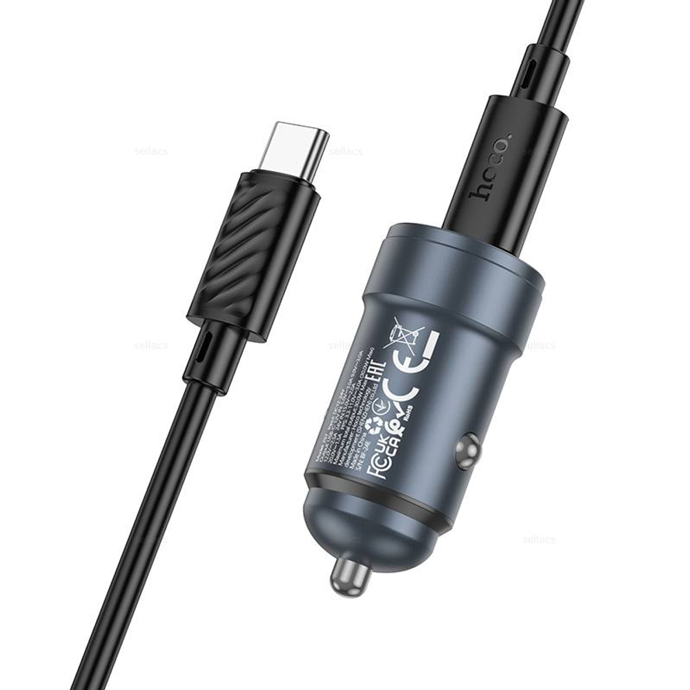 Автомобильное зарядное устройство для Type-C Hoco Z57 PD30W (metal grey)
