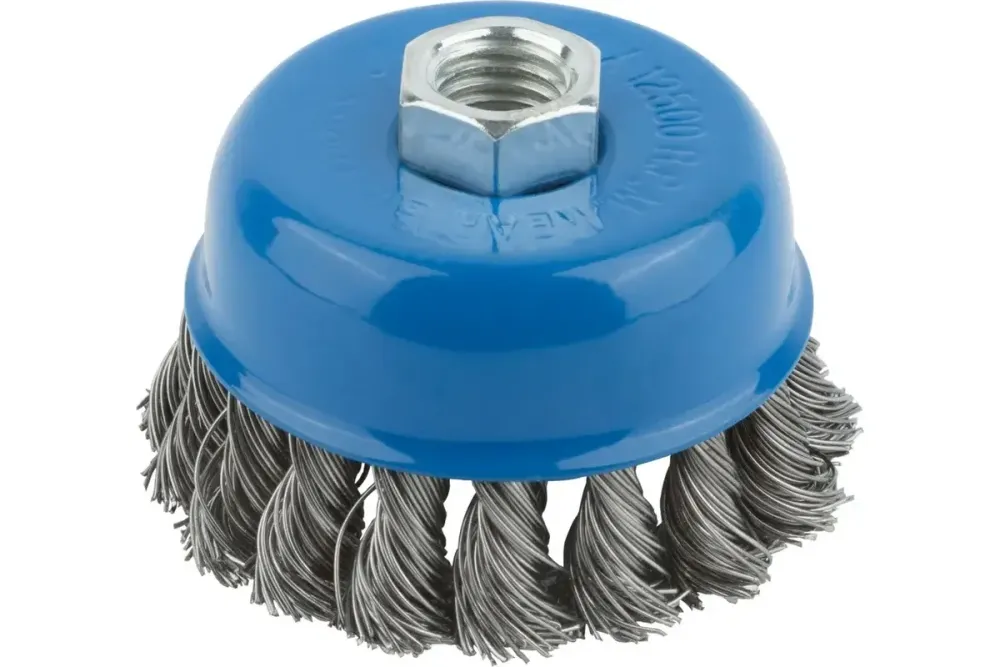 38952М Щетка крацовка, тип Чашка, гайка М14, стальная витая проволока 75мм MOS