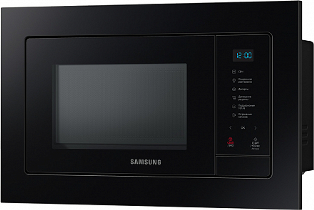 Встраиваемая микроволновая печь Samsung MQ7000A, черное стекло (MS23A7118AK/BW)