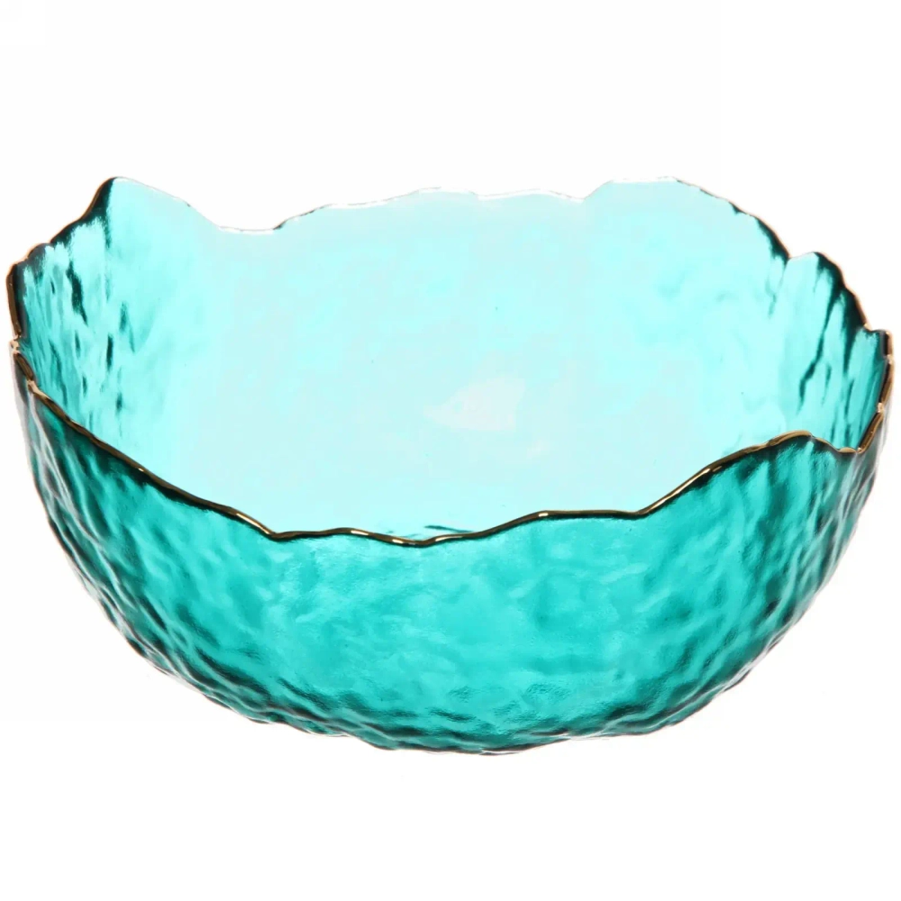 Салатник стеклянный «ICE CRYSTAL» 20см морской