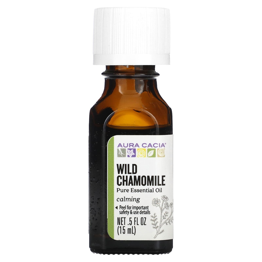 Aura Cacia, Чистое эфирное масло, дикая ромашка, 15 мл (0,5 жидк. унц.)