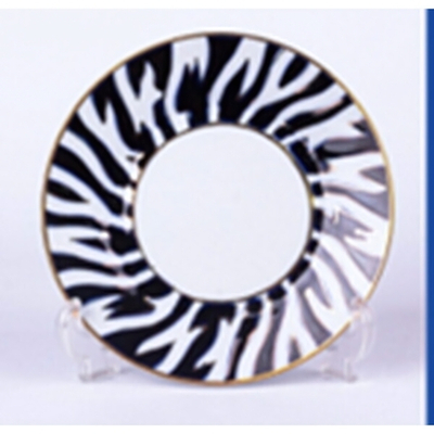 Тарелка обеденная 22см «Атлас» с позолотой