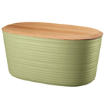 Хлебница с бамбуковой крышкой tierra, 10 л, светло-зеленая