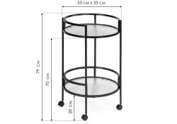 Журнальный столик Kotani 50х79 black / clear