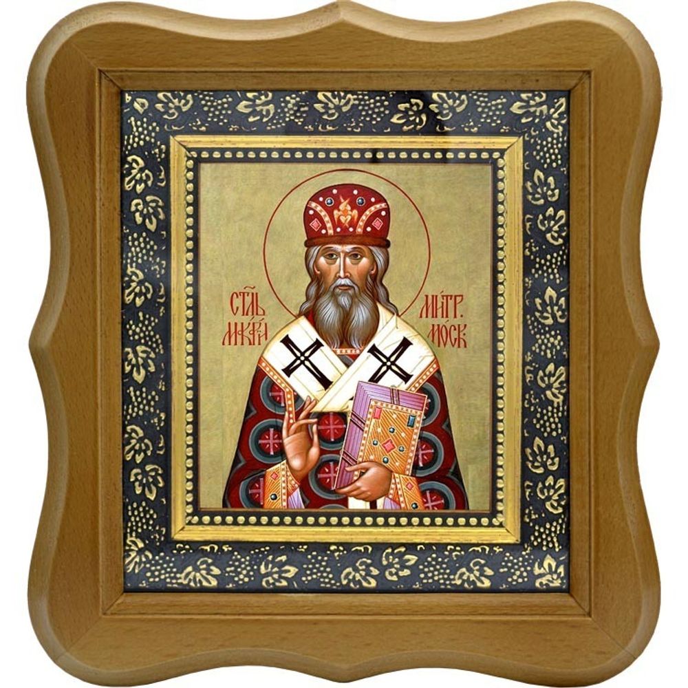 Макарий Московский и всея Руси, святитель, митрополит. Икона на холсте.