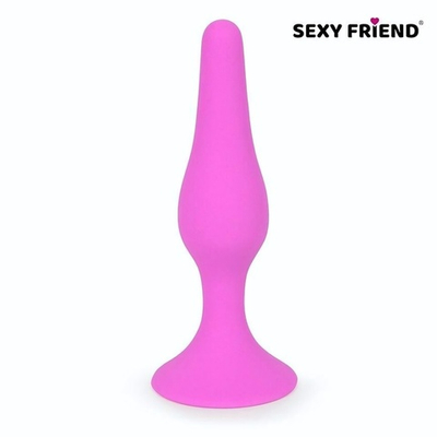 Ярко-розовая анальная втулка - 10 см. (Цвет: ярко-розовый)