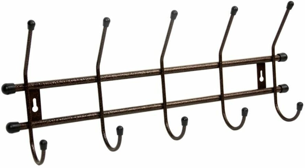 ВЕШАЛКА НАСТЕННАЯ СТАНДАРТ 5 КРЮЧКОВ МЕД/АНТИК ВНС51