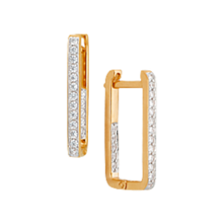 Серьги из золота с фианитами