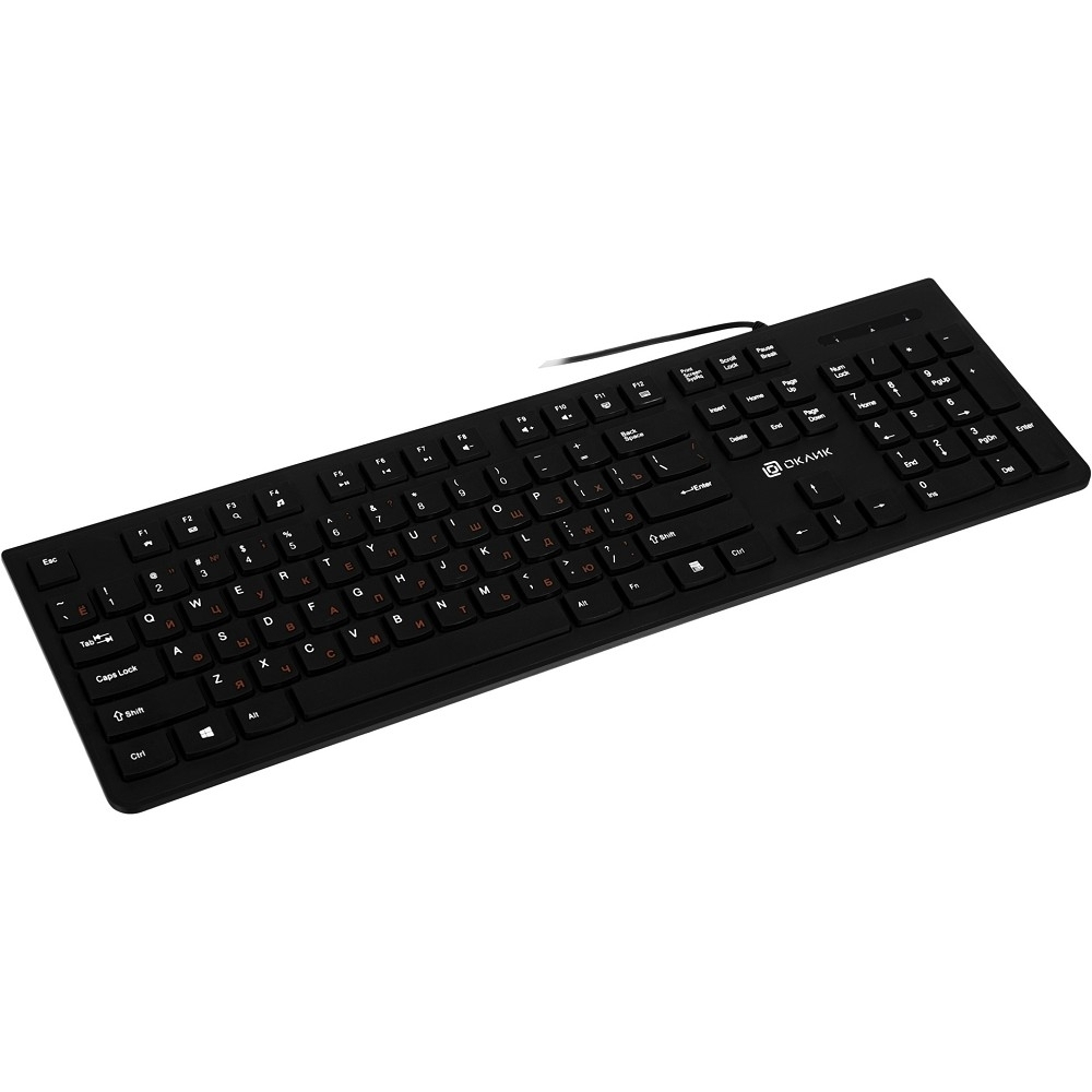 Клавиатура Клавиатура Oklick 505M черный USB slim (1196544)