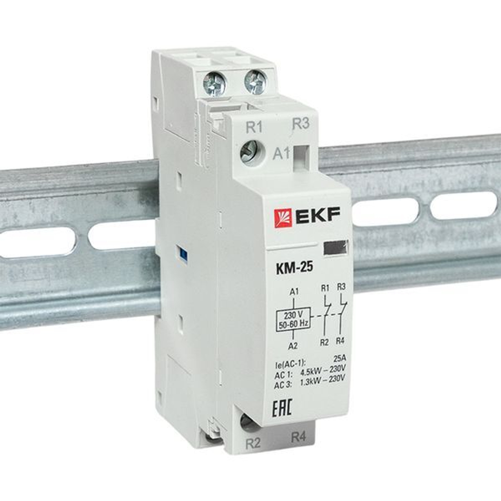 Контактор модульный КМ 25А 2NC (1 мод,) EKF PROxima
