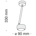Подвесной светодиодный светильник Maytoni Lens MOD072CL-L8W3K белый