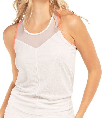 Женский топ теннисный Lucky in Love Animal Instinct Wet And Wild Tank - white