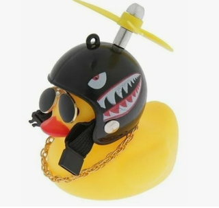 Игрушка на торпеду - УТКА в шлеме ДЕТИ +автомат - желтая