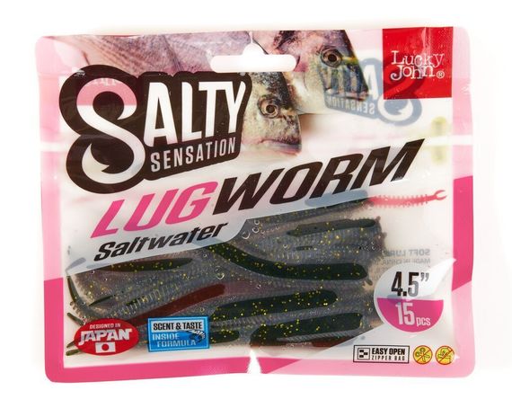 Черви съедоб. искусст. LJ Salty Sensation LUGWORM 4.5in (11,40)/F41 15шт.