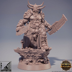 Человек Воин Паладин Варвар Файтер Рыцарь миниатюра для dnd, днд, pathfinder, фентези, Настольная игра, НРИ, Варгейм, РПГ