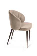 Стул Mont Blanc, бархат пепельно-бежевый 25 / черный конус