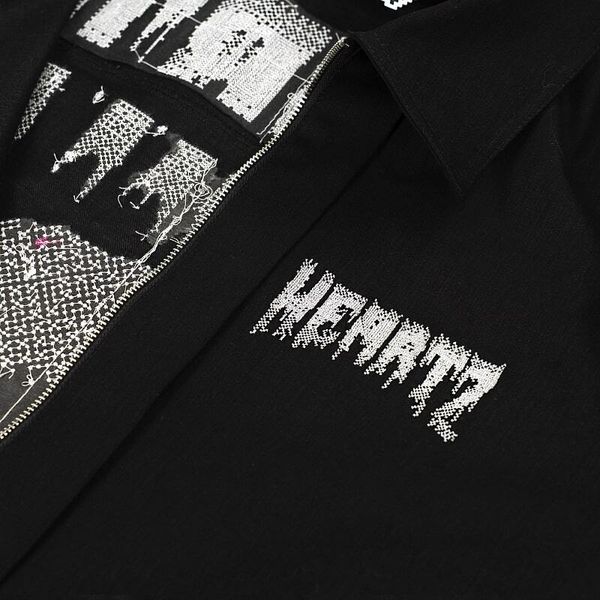 Куртка Джинсовка The Warning Assymetrical Черная - фото 3