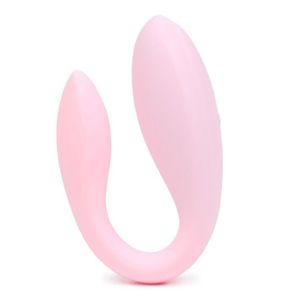 Нежно-розовый вибратор для пар с пультом ДУ (Цвет: нежно-розовый)