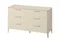 Комод Type oak 6 ящиков ширина 140 см (молочный)
