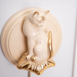 Настенный крючок Кошечка Айвори