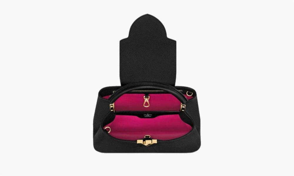 Сумка Louis Vuitton Capucines MM Taurillion Leather "Black"