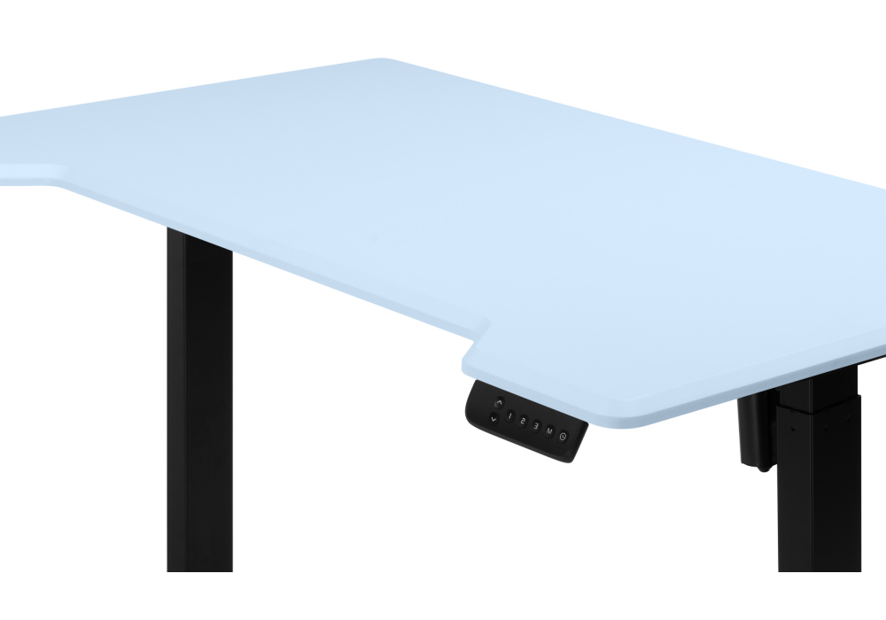 Компьютерный стол Woodville Маркос 140х80 голубой, черный, ножки черные