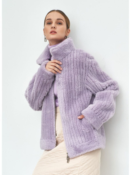 Шуба женская чебурашка тедди экомех, SilverFox (арт. S2247-601)