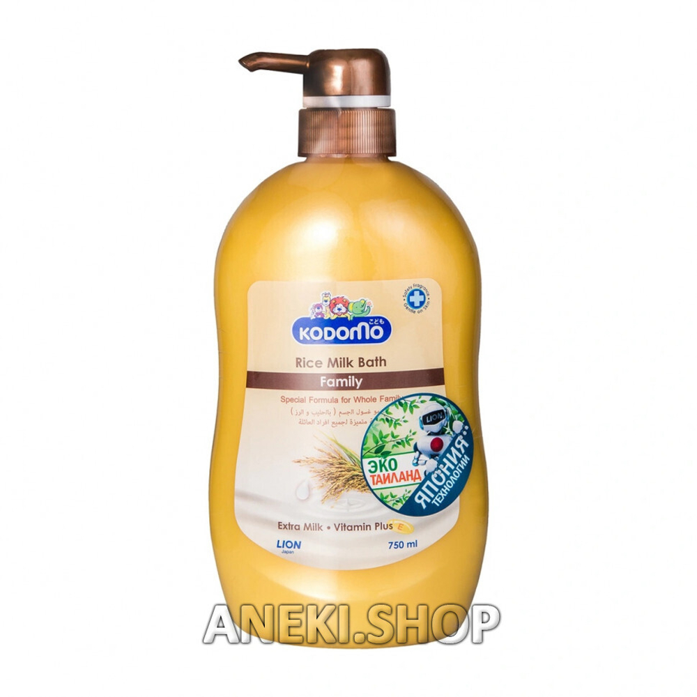 Гель для душа с рисовым молочком 750 мл Lion Kodomo Rice Milk Bath Family